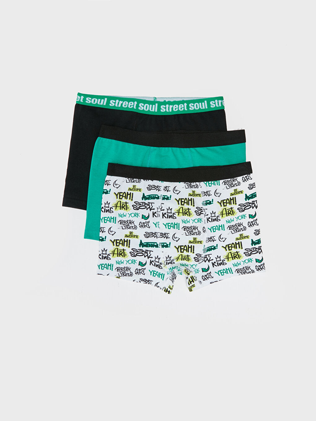 Printed Cotton Boys' Boxer 3-Piece