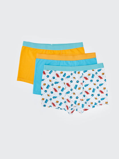 Printed Cotton Boys' Boxer 3-Piece