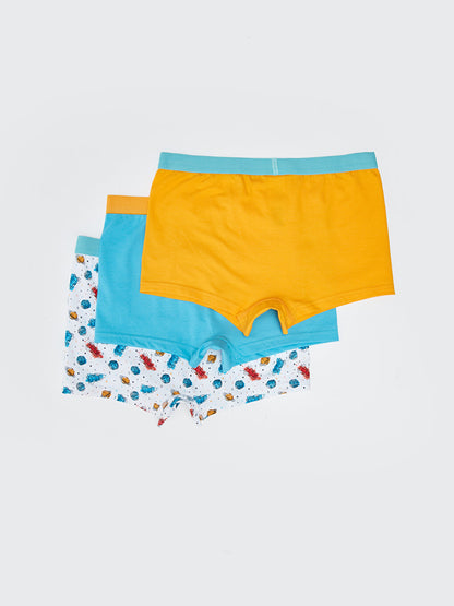 Printed Cotton Boys' Boxer 3-Piece