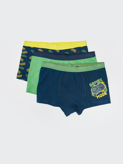 Printed Cotton Boys' Boxer 3-Piece