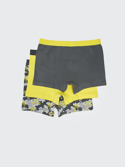 Printed Cotton Boys' Boxer 3-Piece