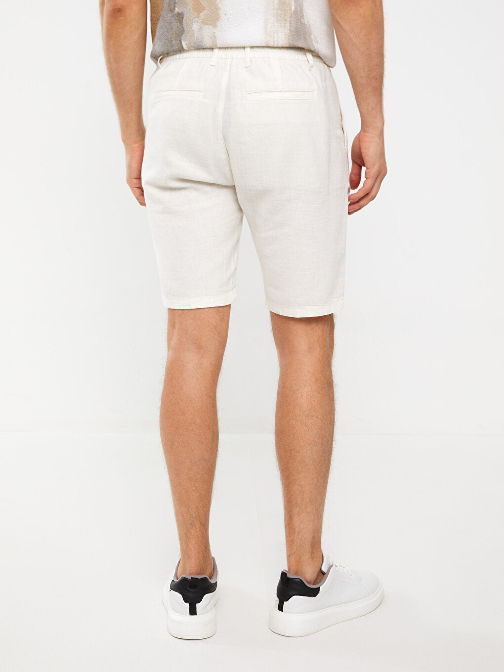 Slim Fit Linen Blend Men's Shorts