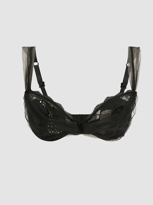 Underwire Unpadded Lace Balconette Bra