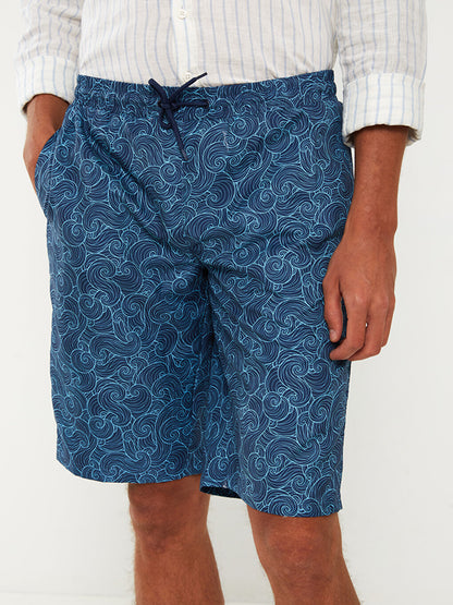 Long Patterned Men's Swim Shorts