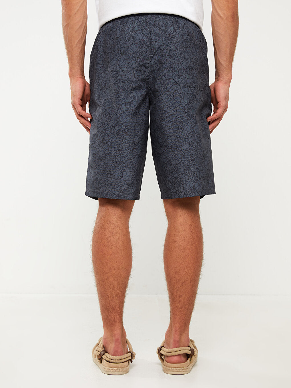 Long Patterned Men's Swim Shorts