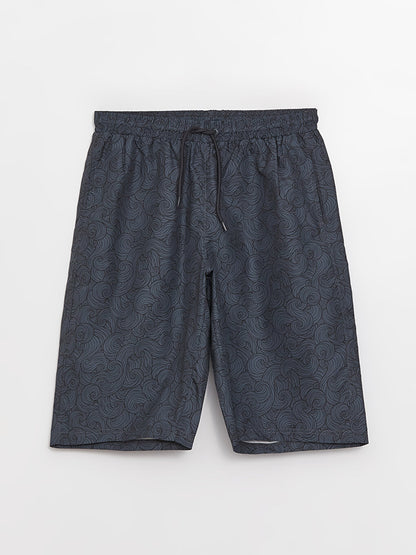 Long Patterned Men's Swim Shorts