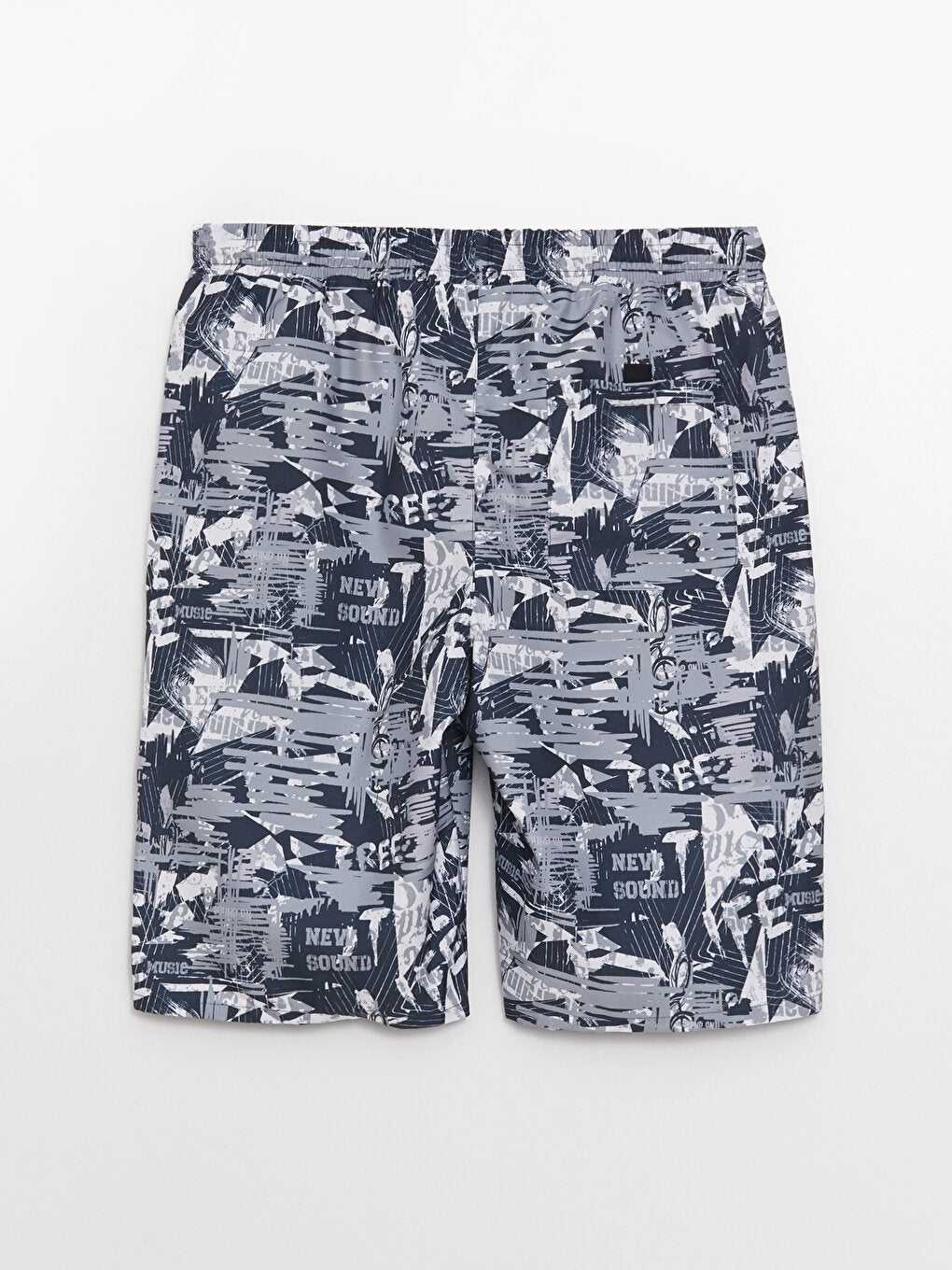 Knee-Length Patterned Men's Swim Shorts