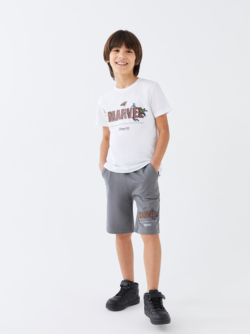 Marvel Printed Boys' Shorts with Elastic Waist