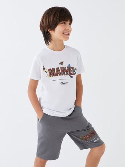 Marvel Printed Boys' Shorts with Elastic Waist