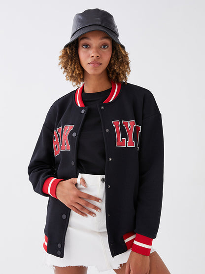 Embroidered Long Sleeve Women's College Jacket