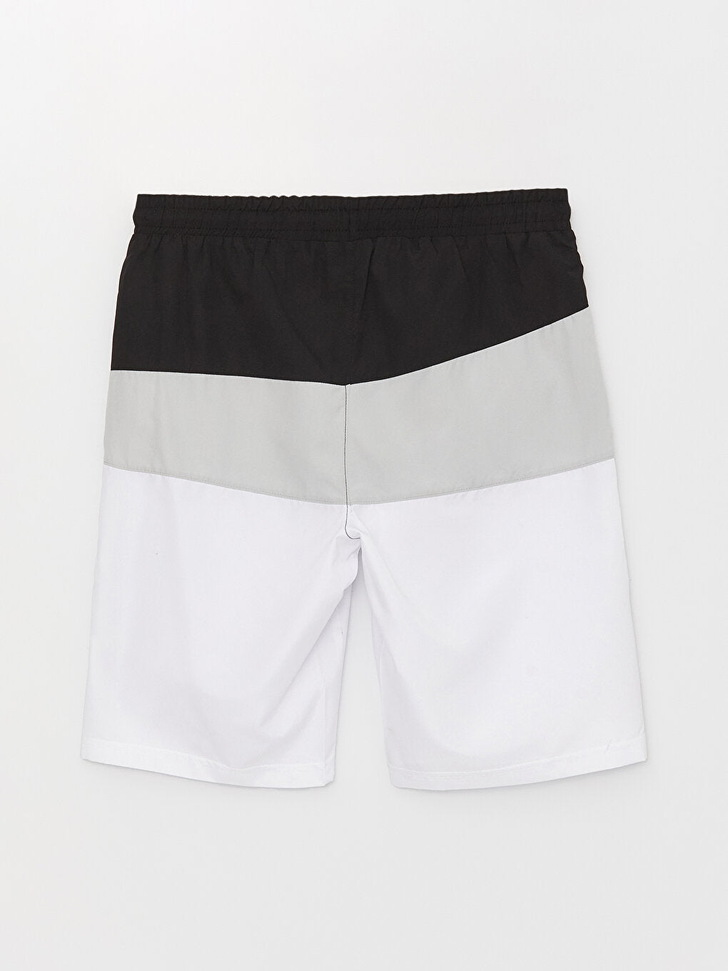 Knee-Length Color Blocked Men's Swim Shorts