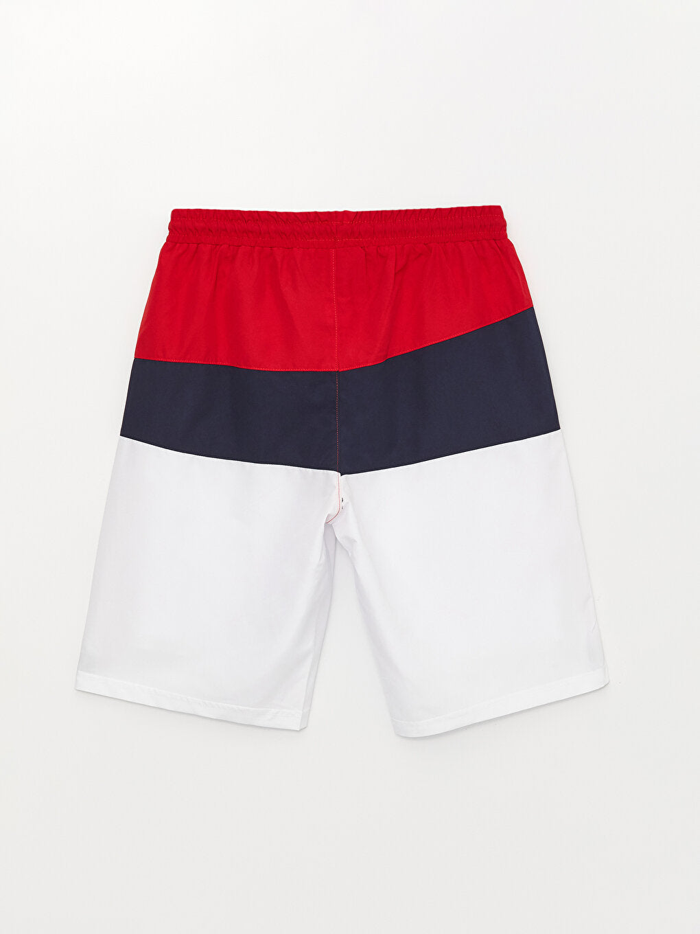 Knee-Length Color Blocked Men's Swim Shorts