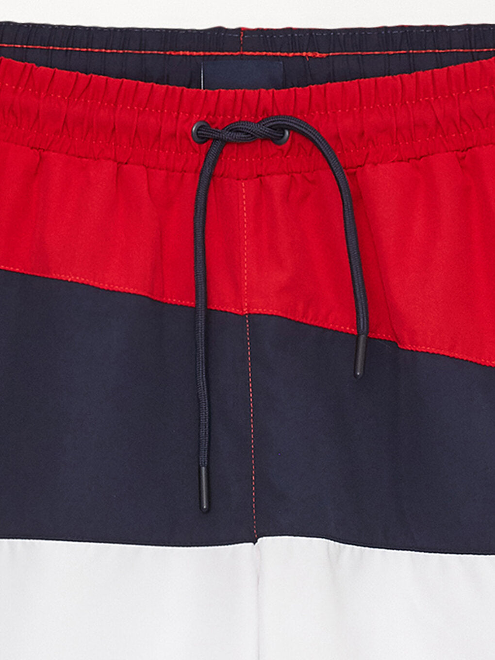 Knee-Length Color Blocked Men's Swim Shorts