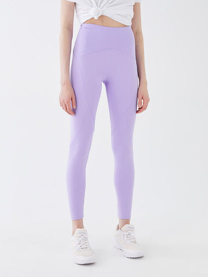 Women's Sports Leggings with Elastic Waist Stitching Detail