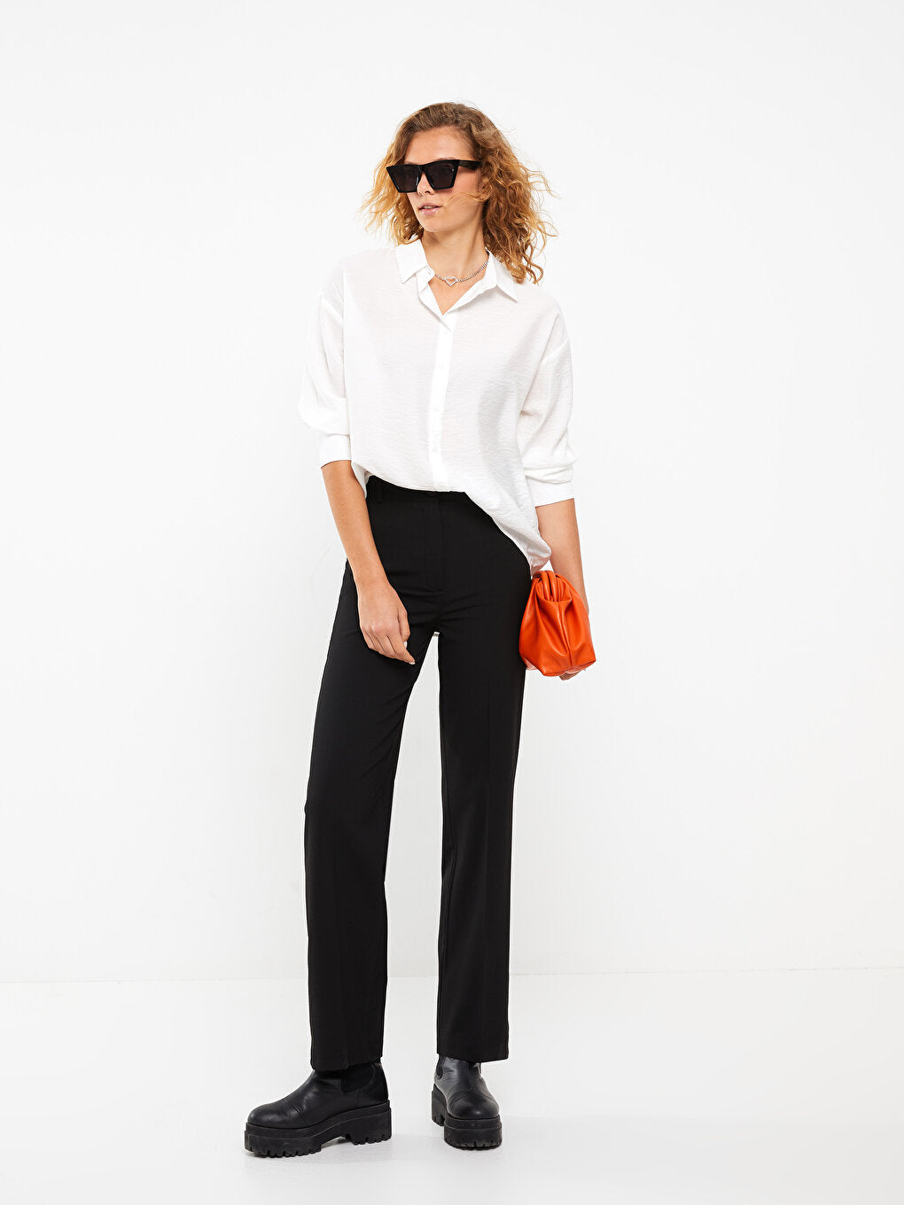 Normal Waist Standard Fit Women's Trousers