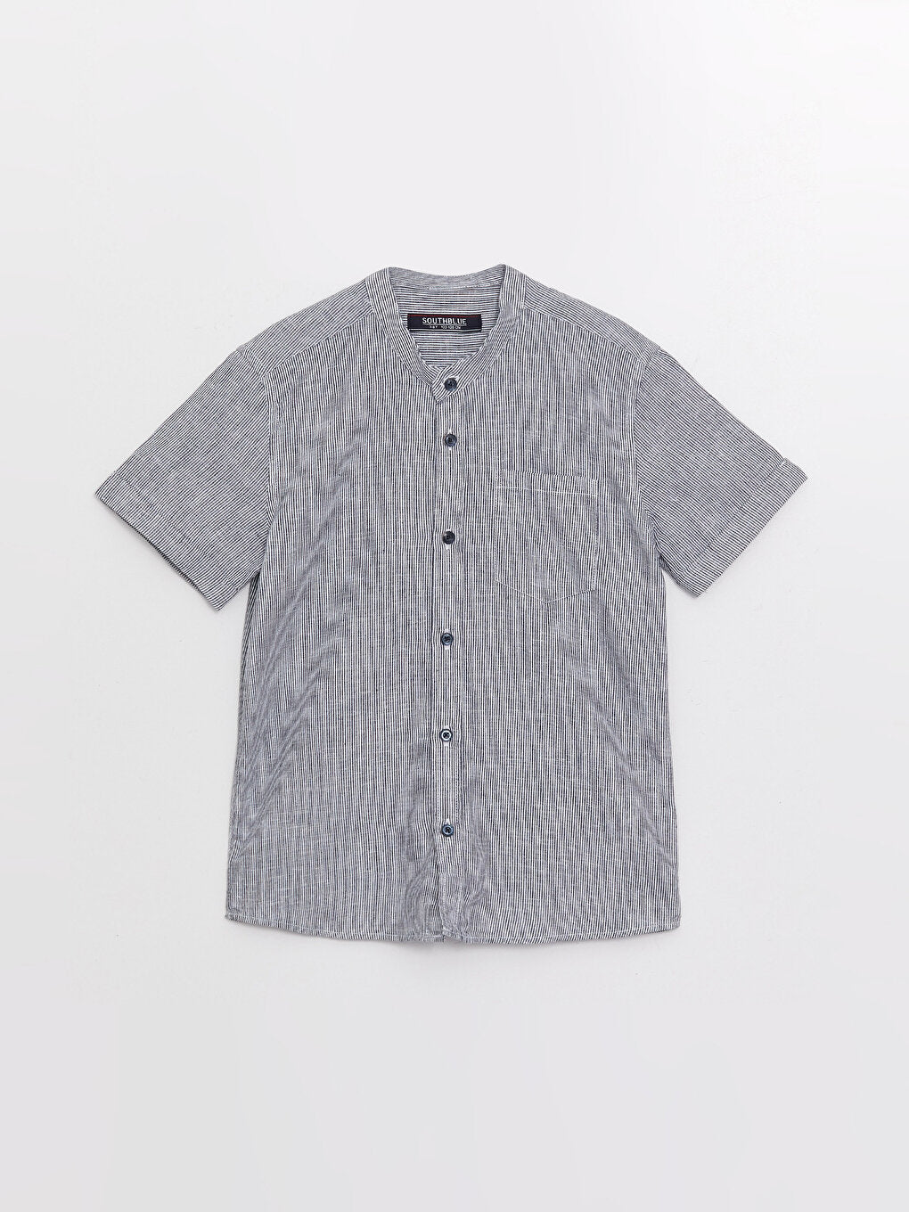 Judge Collar Striped Short Sleeve Boys' Shirt