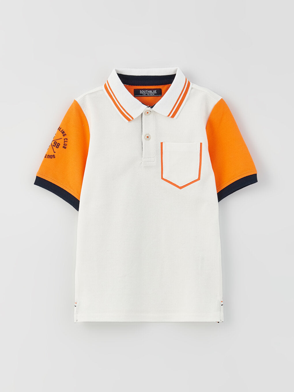 Polo Neck Printed Short Sleeve Boys' T-Shirt