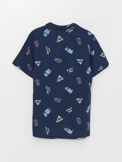 Patterned Short Sleeve Boy's Shirt