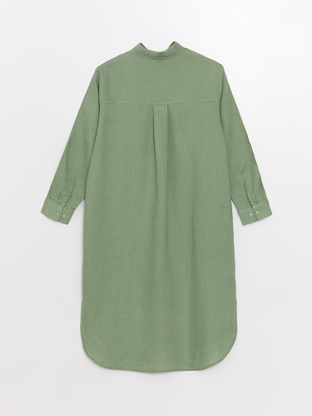 Plain Long Sleeve Linen Women's Shirt Tunic