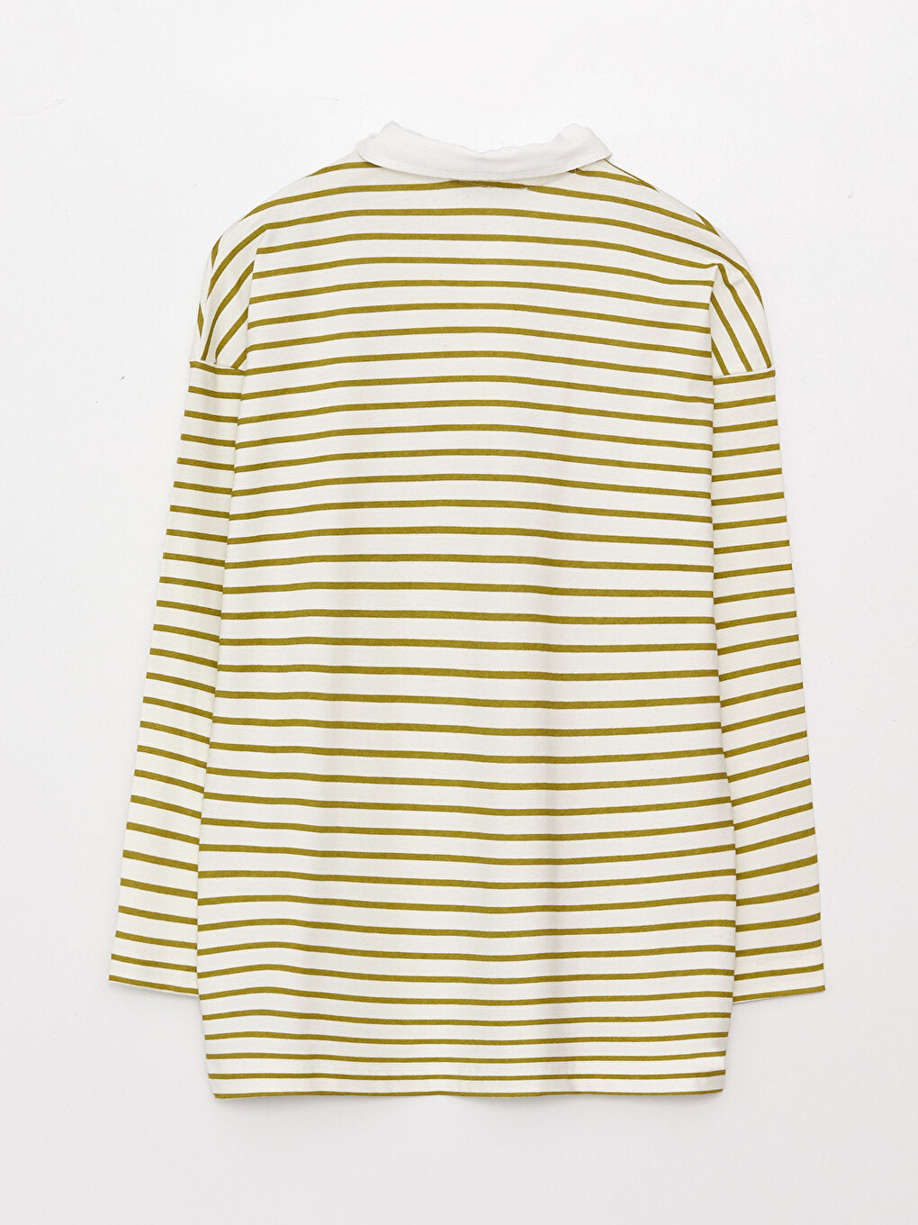 Polo Neck Striped Long Sleeve Women's Tunic