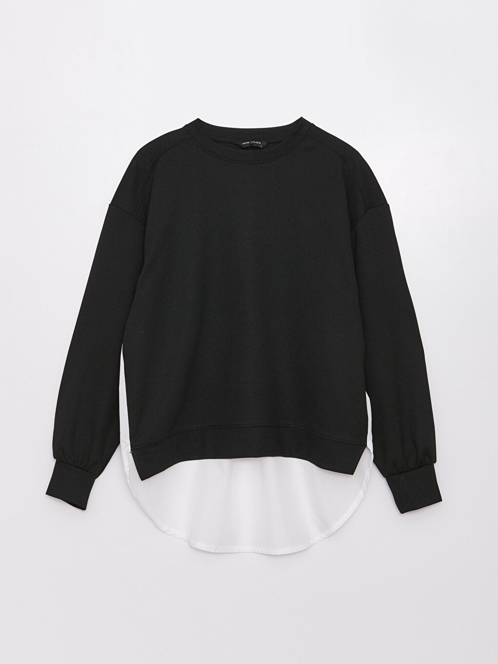 Crew Neck Plain Long Sleeve Oversize Women's Sweatshirt