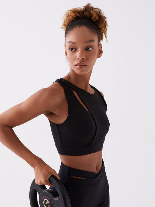 Non-wired, non-padded, plain sports bra