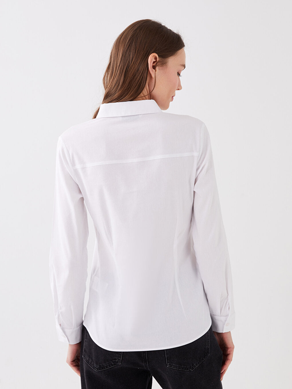 Plain Long Sleeve Women's Shirt