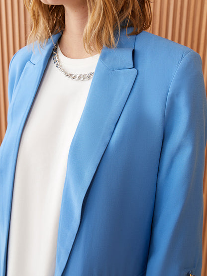 Plain Long Sleeve Women's Blazer Jacket