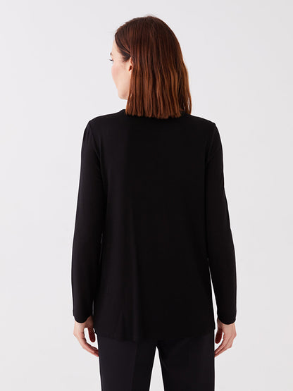 Crew Neck Plain Long Sleeve Women's Tunic