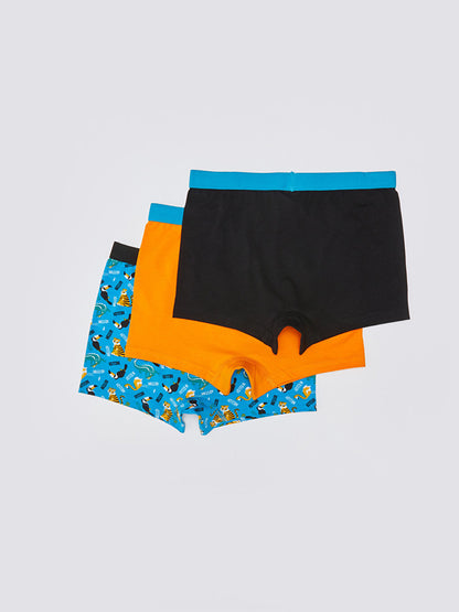 Printed Cotton Boys' Boxer 3-Piece