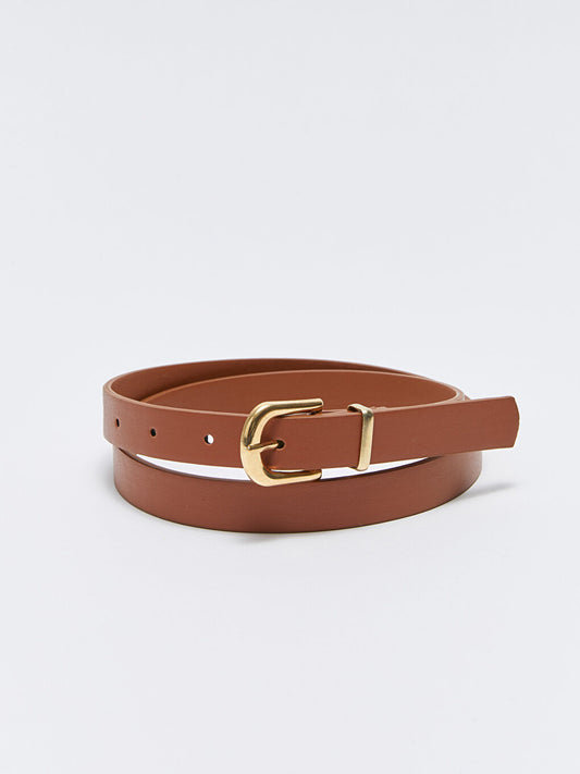 Leather Look Women's Thin Belt