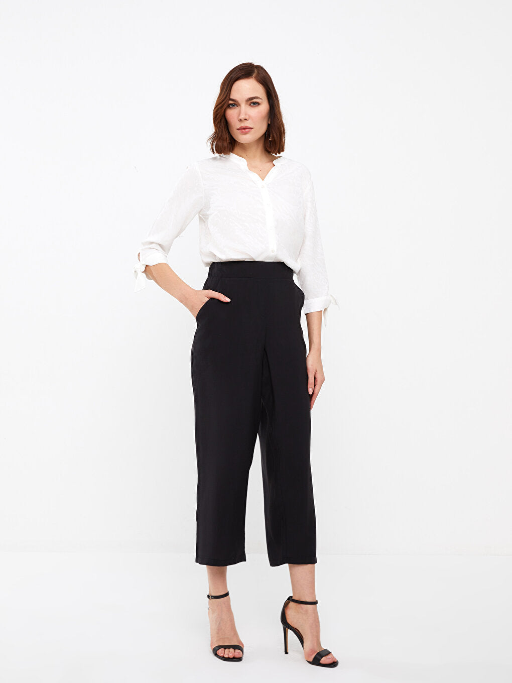 Comfortable Fit Women's Trousers with Elastic Waist