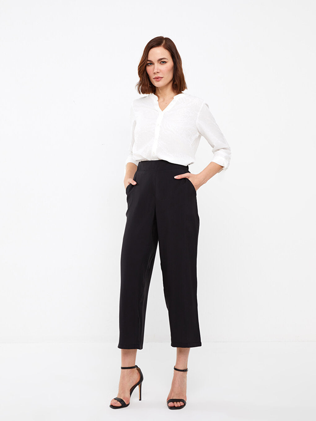 Comfortable Fit Women's Trousers with Elastic Waist