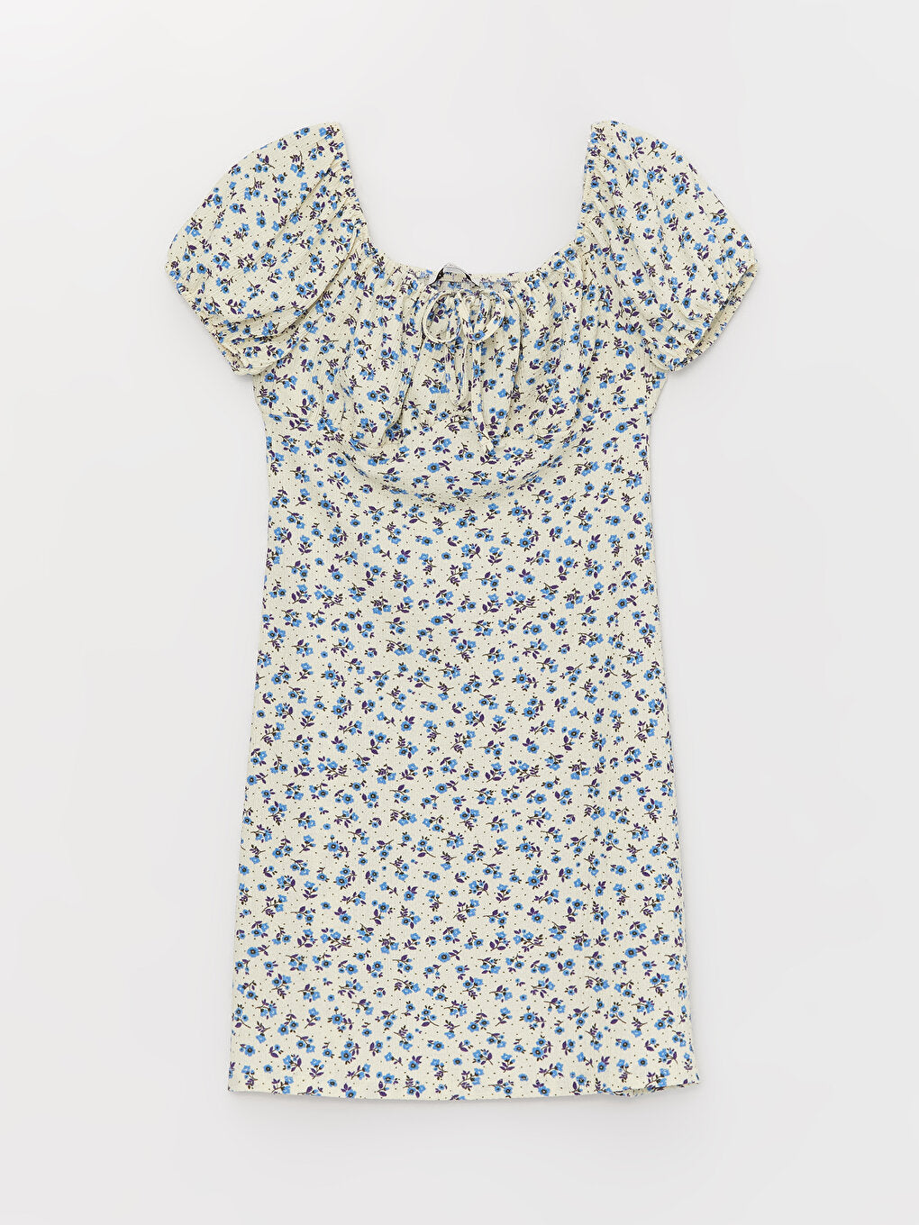 Boat Neck Floral Short Sleeve Women's Dress