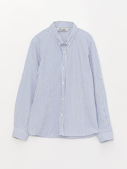 Striped Long Sleeve Boy's Shirt