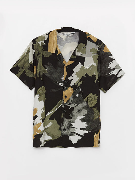 Patterned Short Sleeve Boy's Shirt