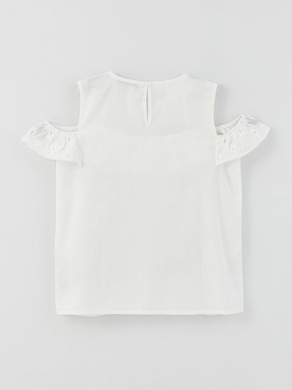 Crew Neck Girl's Blouse