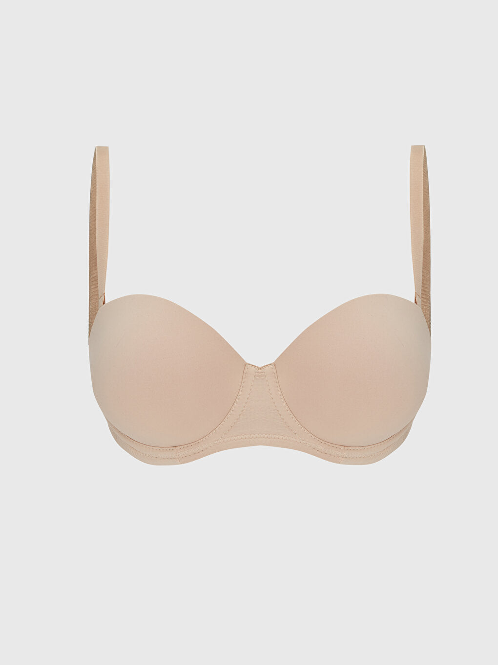 Underwire Half Padded Plain Strapless Bra