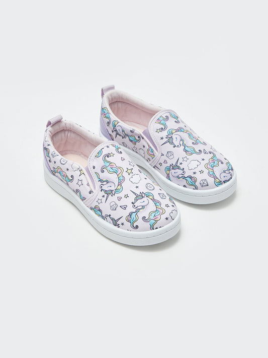 Unicorn Printed Girl's Espadrille Shoes