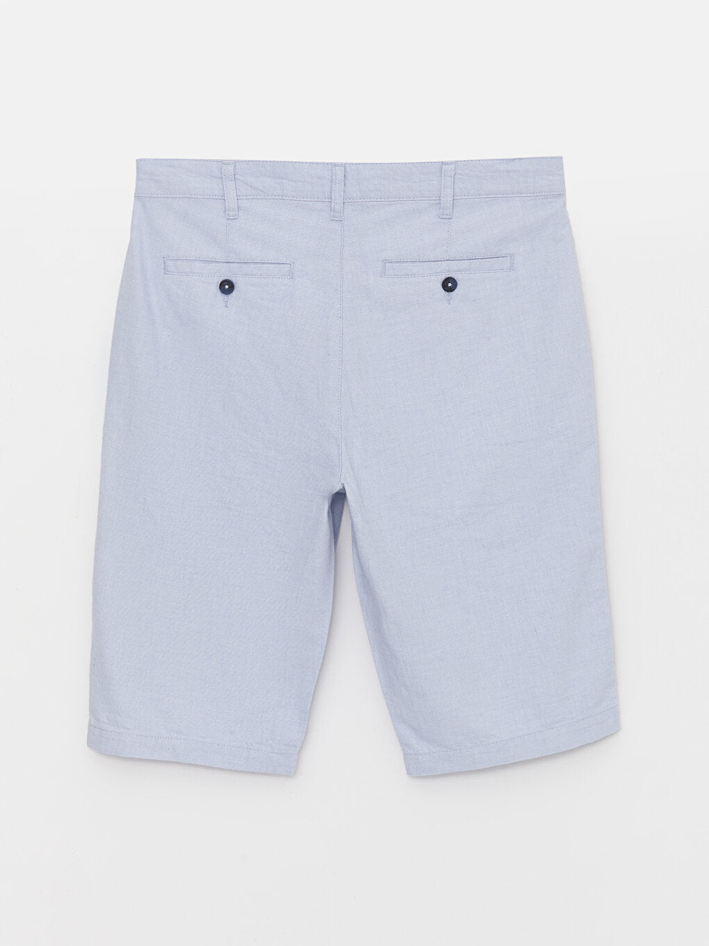 Standard Fit Linen Blend Men's Bermuda Shorts