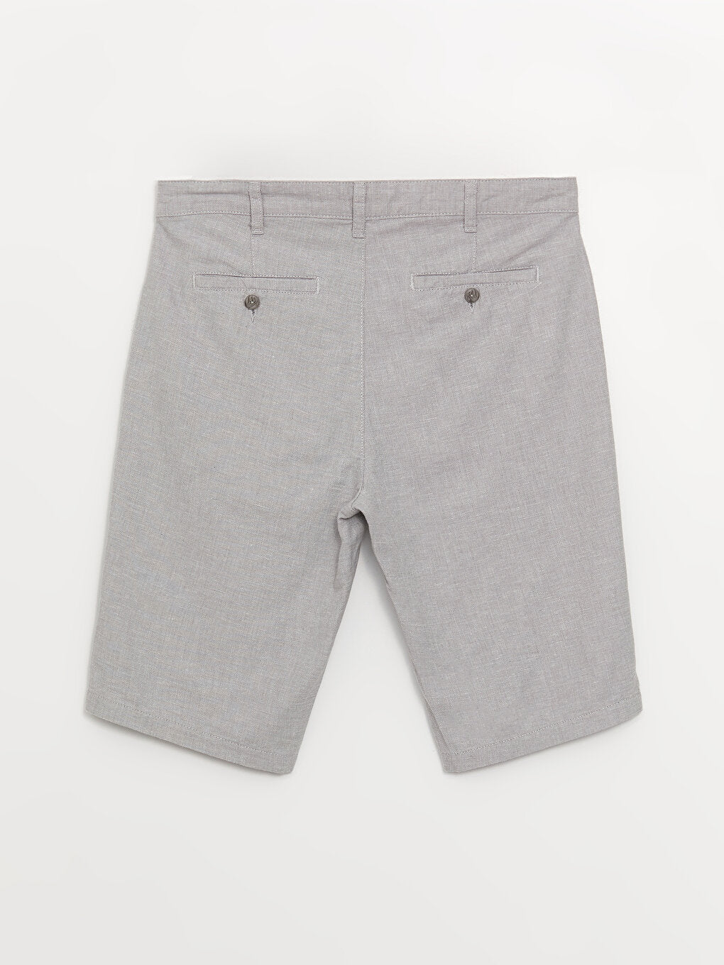 Standard Fit Linen Blend Men's Bermuda Shorts