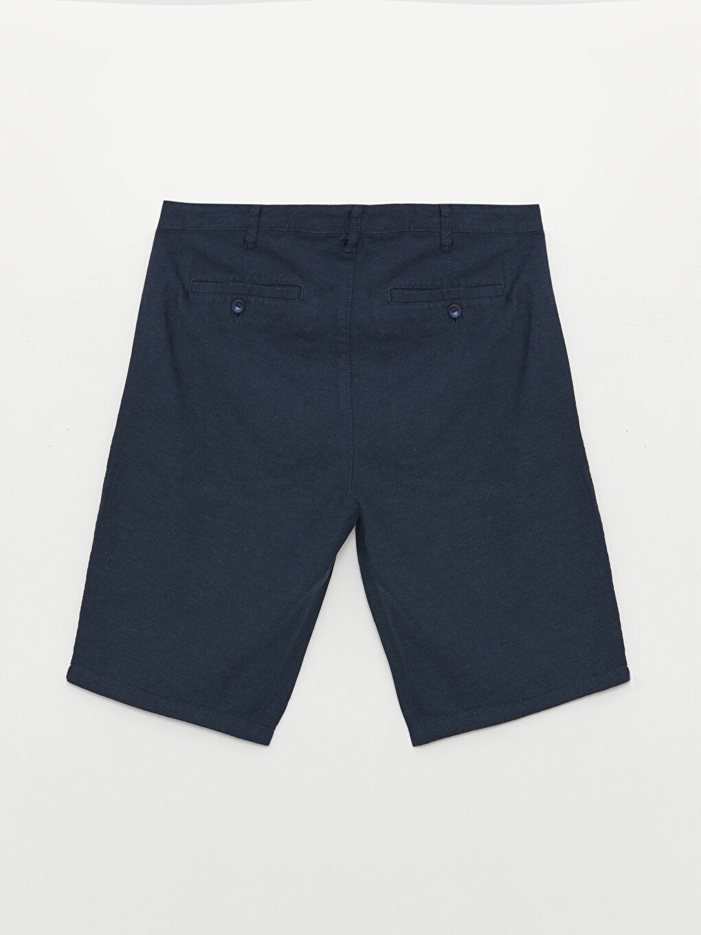 Standard Fit Linen Blend Men's Bermuda Shorts