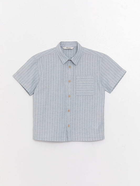 Comfortable Fit Linen Blend Boy's Shirt