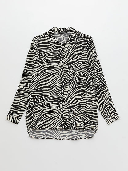 Patterned Long Sleeve Women's Shirt