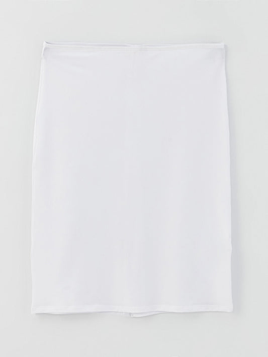 Women's Plain Underskirt with Elastic Waist