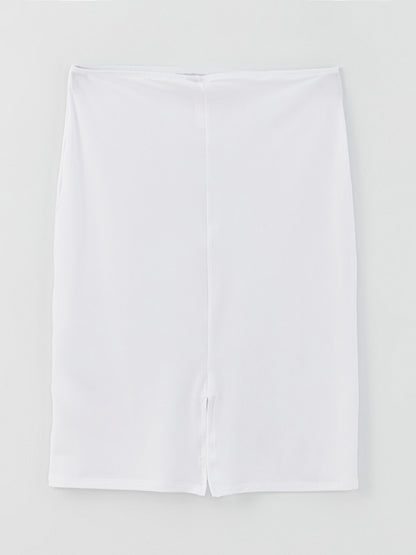 Women's Plain Underskirt with Elastic Waist