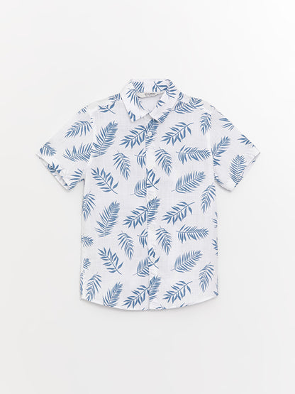 Patterned Short Sleeve Boy's Shirt