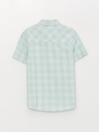 Plaid Short Sleeve Boy's Shirt