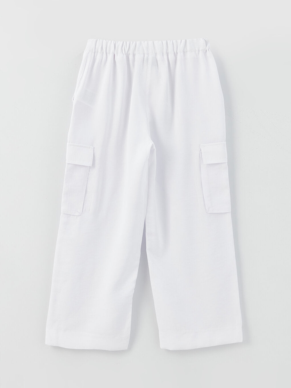 Basic Girl's Trousers with Elastic Waist