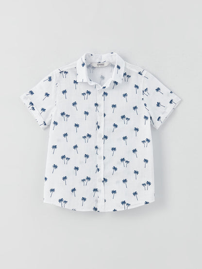 Patterned Short Sleeve Boy's Shirt